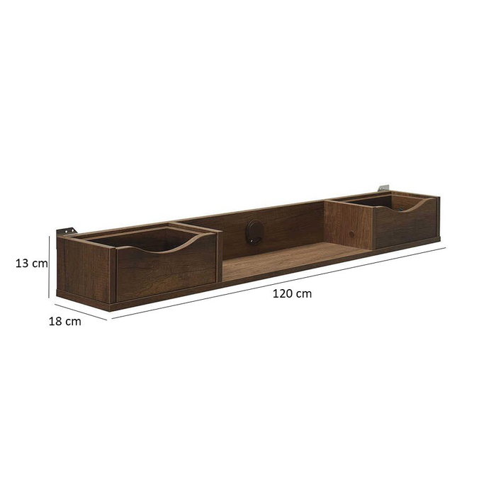 Hanah Home Estantería de Pared Nogal Cmu-902-Oo-1 Hanah Home Estantería de Pared Nogal Cmu-902-Oo-1